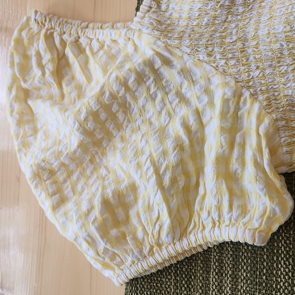 And Now This Dress Milkmaid Cotton Lace-up-Back Puffed Sleeves Tiered Gingham 1X - Picture 8 of 15